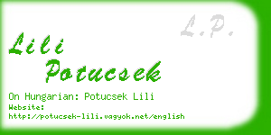 lili potucsek business card